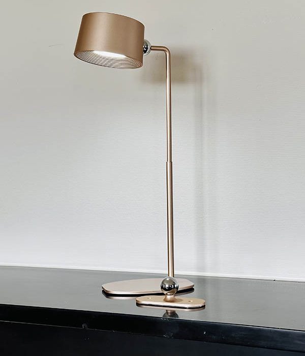 Bureaulamp design LED op accu met wandbevestiging, goud HomeBound by KY, Kolony, 14x8,5x32 cm 2