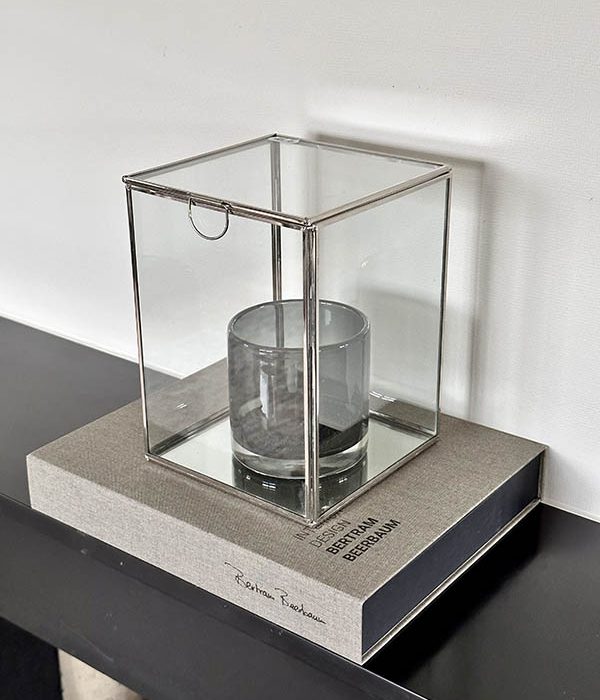 Light & Living Decoratiebox Mirina L nikkel – sfeerbeeld met styling