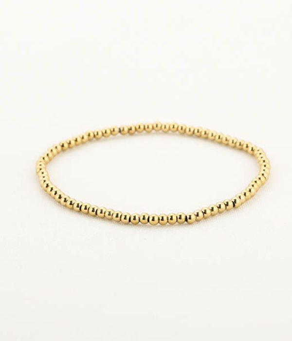 Michelle Bolletjes Armband RVS Milou – goudkleurige damesarmband van roestvrij staal