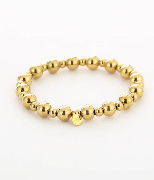 JE15830 bolletjes armband Gold, Michelle, Stainless Steel, RVS, 17cm. jpg