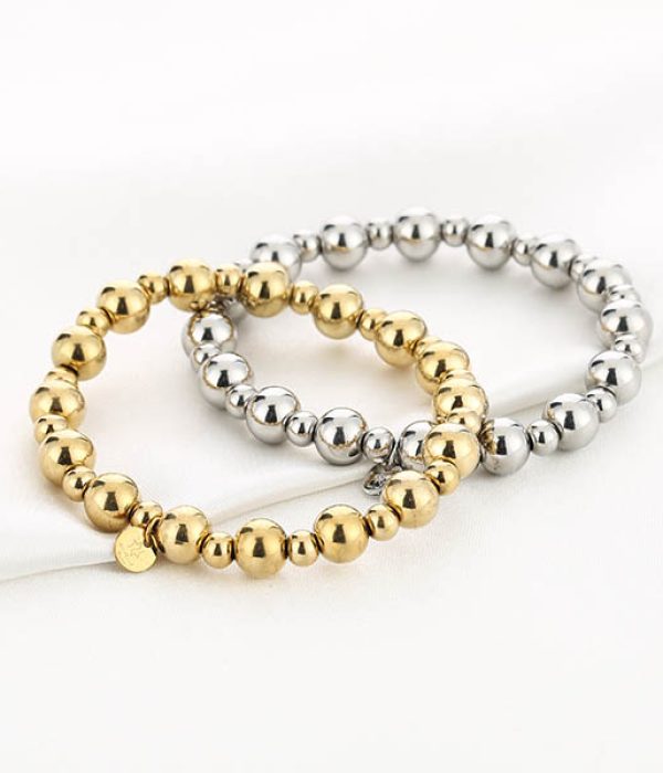 JE15830 bolletjes armband Gold, Silver, Michelle, Stainless Steel, RVS, 17cm. jpg