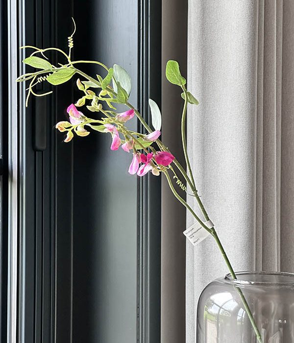 Colours & Green Zijden Sweet Pea Spray – Roze, losse kunstbloemtak van 78 cm.