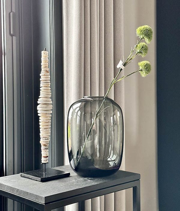 Vase The World Vaas Salzach zwart – mondgeblazen glazen vaas Ø17×H27 cm