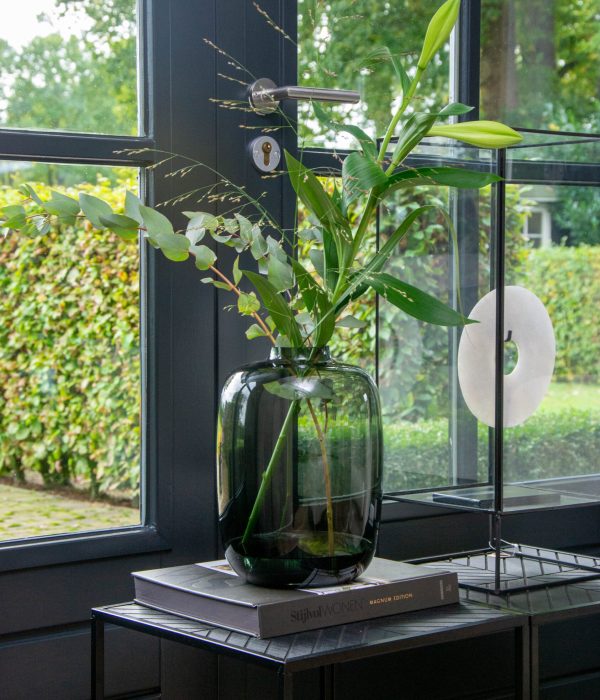 Fidrio vaas Toronto zwart – mondgeblazen glazen vaas Ø19×H29 cm