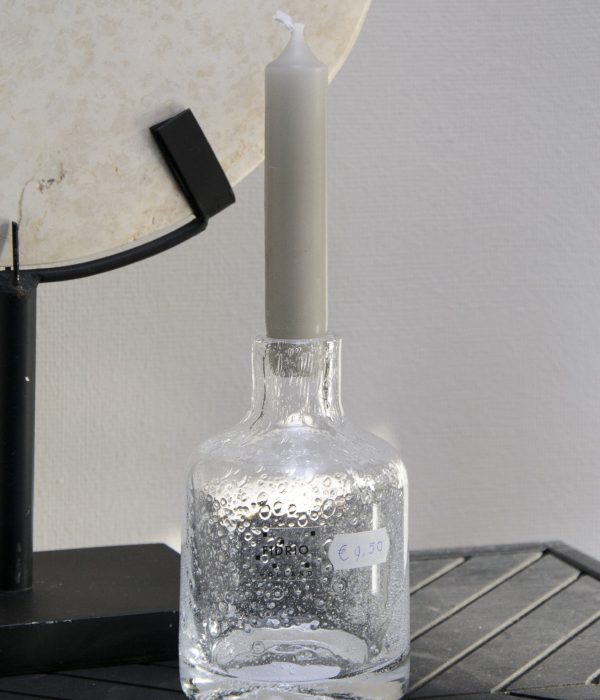 Fidrio vaas Lume transparant – klein glazen vaasje met luchtbelletjes 12,5 cm