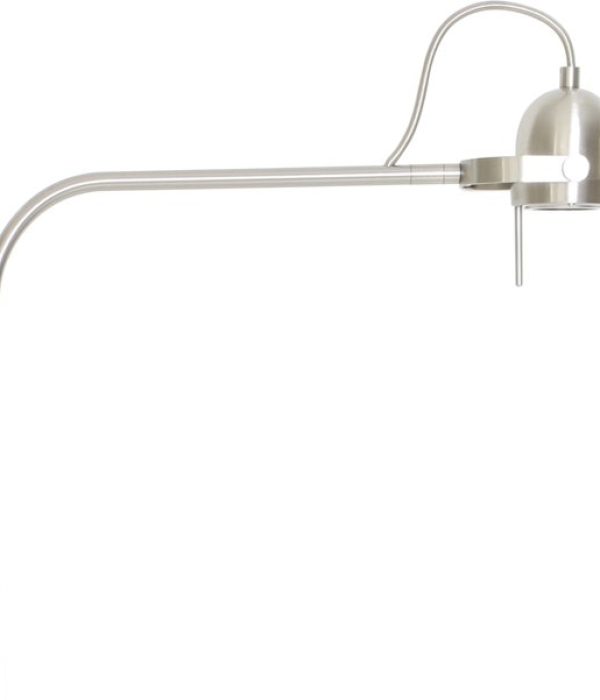 Light&Living vloerlamp Daimen – verstelbaar lampenkopje nikkel/zwart