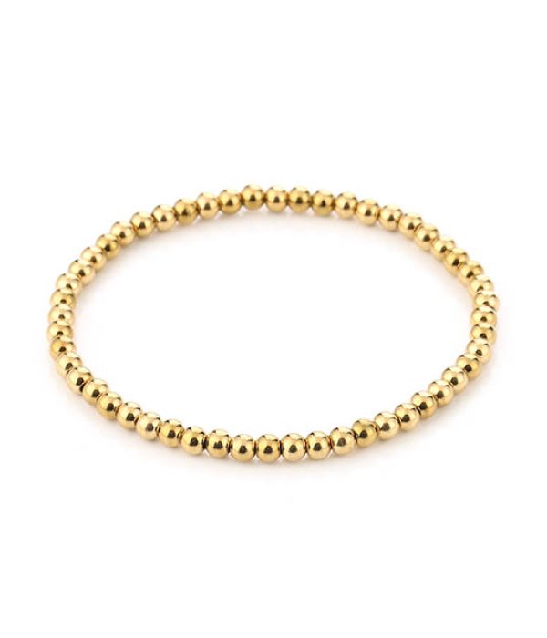 Michelle bolletjes armband Esmé – goudkleurig RVS, 17,5 cm