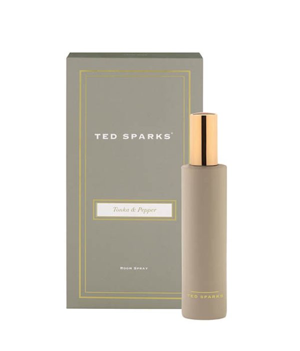 Ted Sparks roomspray Tonka & Pepper 100 ml met geschenkverpakking