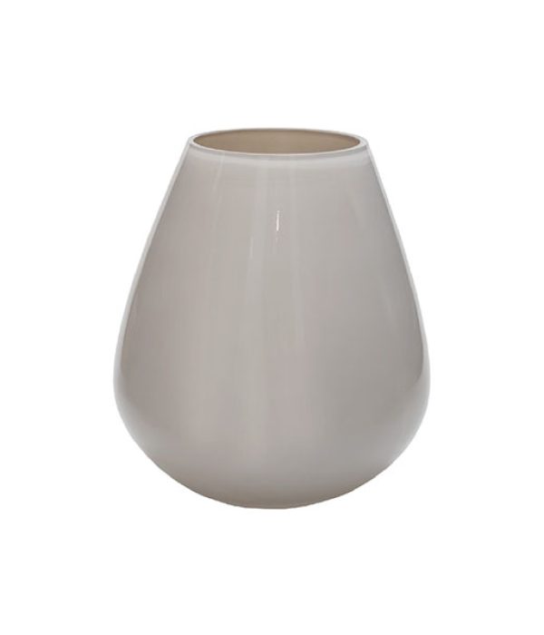 Beige Vase The World Tasman S vaas in de kleur Ivory met een afgeronde vorm op een witte achtergrond