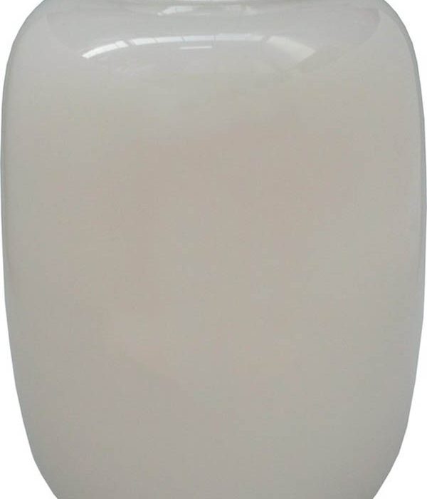 Vase The World Vaas Artic M – Ivory, mondgeblazen glazen vaas in gebroken wit, diameter 25 cm hoogte 35 cm.